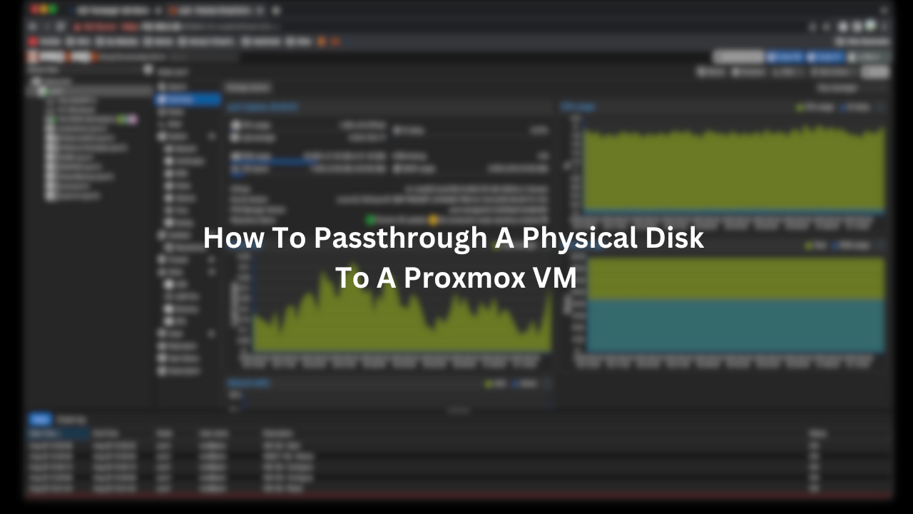 Passthrough Physical Disk to Proxmox VMs